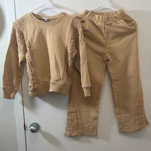 Kids Tan Bottoms Set